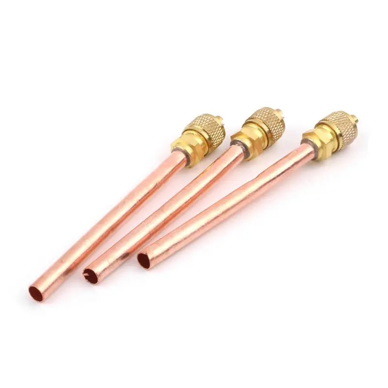 10pcs Air Conditioner Refrigeration Access Valves 6mm OD Copper Tube Filling Parts Replacements [HAP]