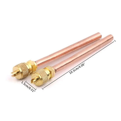 10pcs Air Conditioner Refrigeration Access Valves 6mm OD Copper Tube Filling Parts Replacements [HAP]