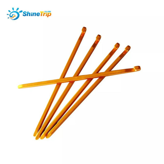 10pcs Shinetrip 7001 Aviation Aluminum Alloy Tent Pegs Ultralight Square Nail Camping Garden Stakes Hook 16cm [SPT]