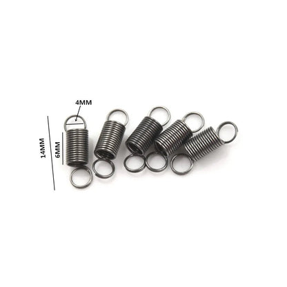 10pcs/lot 14mm Draw To 30mm Stainless Steel Small Tension Spring With Hook For Tensile DIY Toys [HOM]