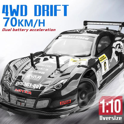 1:10 4WD Remote Control Car 70km/h High Speed Drift Remote Control Car Shock Absorber Anti-collision Rc Car Toy Gift [TOYS]