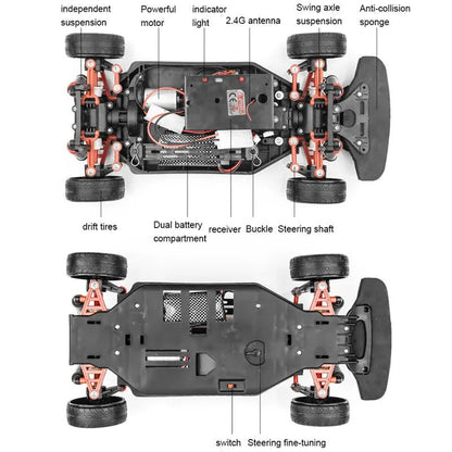 1:10 4WD Remote Control Car 70km/h High Speed Drift Remote Control Car Shock Absorber Anti-collision Rc Car Toy Gift [TOYS]