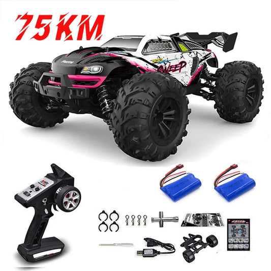 1:16 75KM/H or 50KM/H 4WD RC Car with LED Remote Control Cars High Speed Drift Monster Truck for Kids Vs Wltoys 144001 Toys [TOYS]