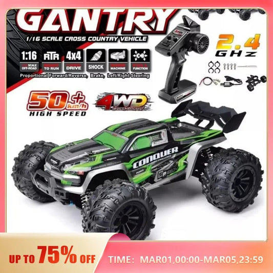 1:16 Scale Large RC Cars 50km/h High Speed RC Cars Toys for Adults and Kids Remote Control Car 2.4G 4WD Off Road Monster Truck [TOYS]