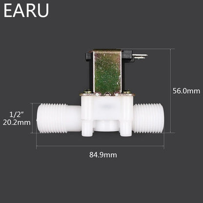 1/2" Plastic Solenoid Valve 12V 24V 220V Magnetic Washing Machine Dispenser Drinking Water Pneumatic Pressure Controller Switch [HOM]