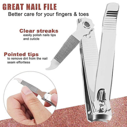 1/2Pcs Nail Clipper Cutter Stainless Steel Portable Fingernail Toenail Scissors Manicure Trimmer Tools Drop Shipping [BEU]