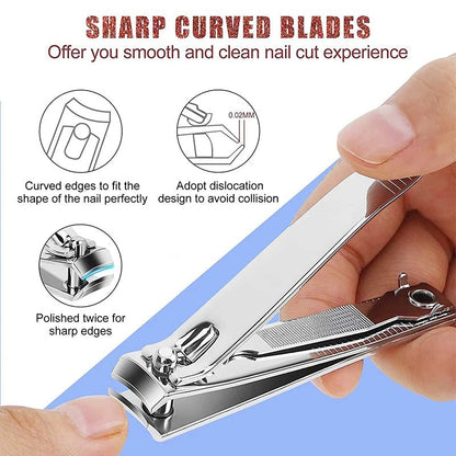 1/2Pcs Nail Clipper Cutter Stainless Steel Portable Fingernail Toenail Scissors Manicure Trimmer Tools Drop Shipping [BEU]