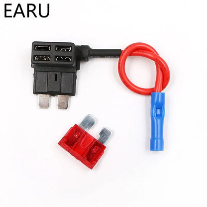 12V Fuse Holder Add-a-circuit TAP Adapter Micro Mini Standard Ford ATM APM Blade Auto Fuse with 10A Blade Car Fuse with holder [HOM]