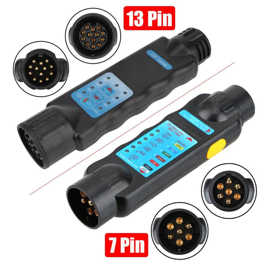 12V Trailer Tester 7 13 Pin Adapter Diagnostic Tools Wiring Check Light Test Plug Socket Car Truck Caravan Accessories Universal [CAM]