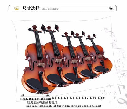 1/32 (for2-3years old) 1/16 (for3-4years old) solid wood violin/student/High quality,mini violin send Case+Bow+Strings+shoulder [SPT]