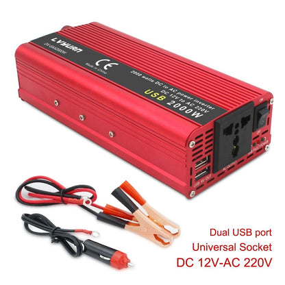 1500W/2000W DC 12V to AC 220V Car Power Inverter Charger Converter Adapter EU Socket Auto accessories [CAR]