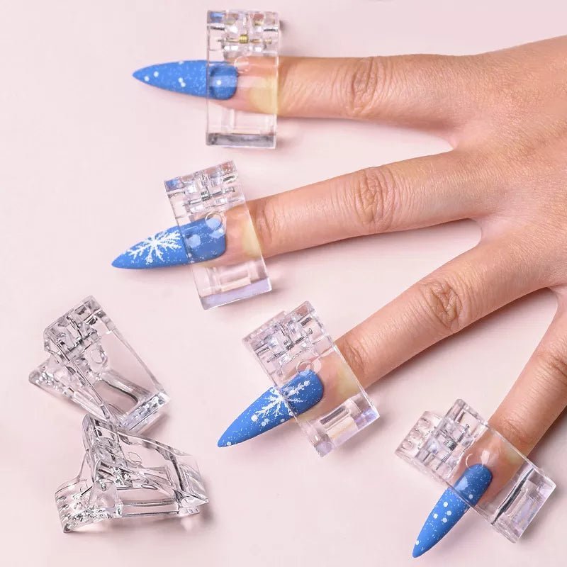 1/5/10pcs Acrylic Nail Clip Finger nail Extension UV Clamps Quick Building Nail Tips Clips Tools For French False Nail Design [BEU]