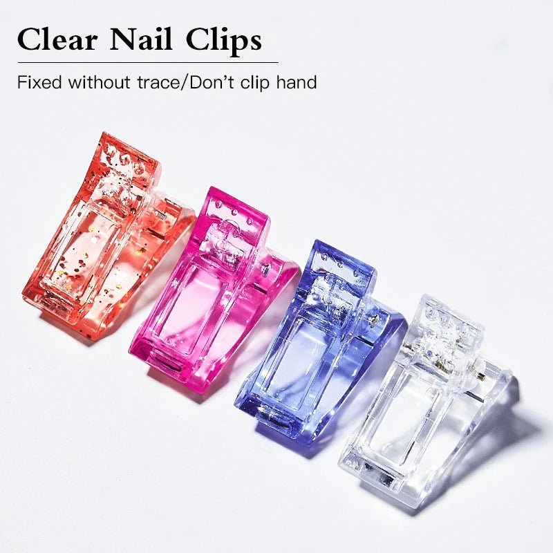 1/5/10pcs Acrylic Nail Clip Finger nail Extension UV Clamps Quick Building Nail Tips Clips Tools For French False Nail Design [BEU]