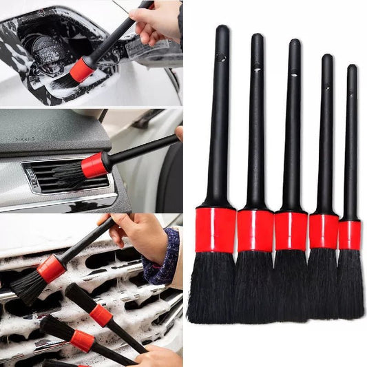 1/5x Car Brushes Set for Car Detailing Cleaning Brush Interior Air Outlet Dashboard Wheels Auto Brushes Tools Car Accessories [CAR] [DTL]