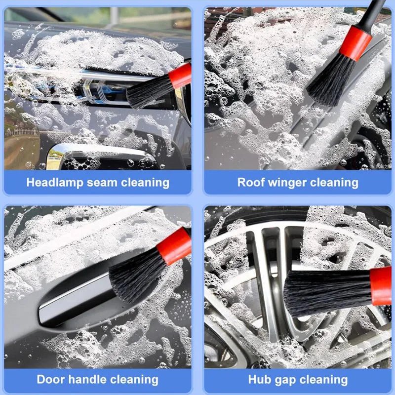 17Pcs Car Detailing Brush Set Car Cleaning Brushes Sponges Towels for Car Air Vents Rim Cleaning Dirt Dust Clean Tools [CAR] [DTL]