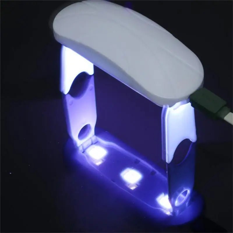 1~8PCS Mini Nail Dryer Machine Micro UV LED Lamp Portable USB Nail Gel Curing Machine Foldable Nail Polish Fast Lighting  [BEU]