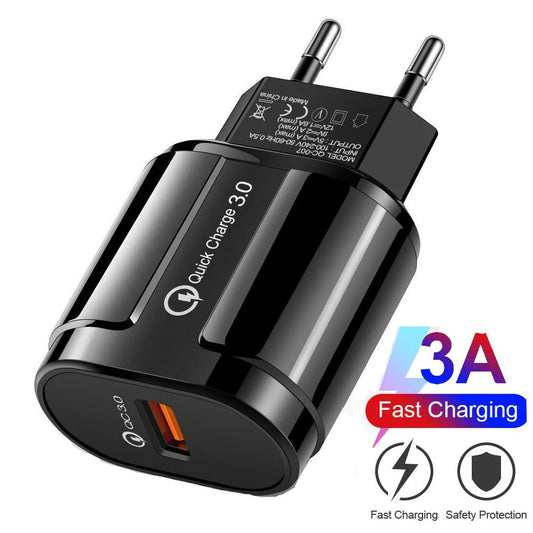 18W Quick Charge 3.0 4.0 USB Charger Universal QC 3.0 Fast Charging Adapter Wall Mobile Phone Charger For iPhone Samsung Xiaomi [MOB]