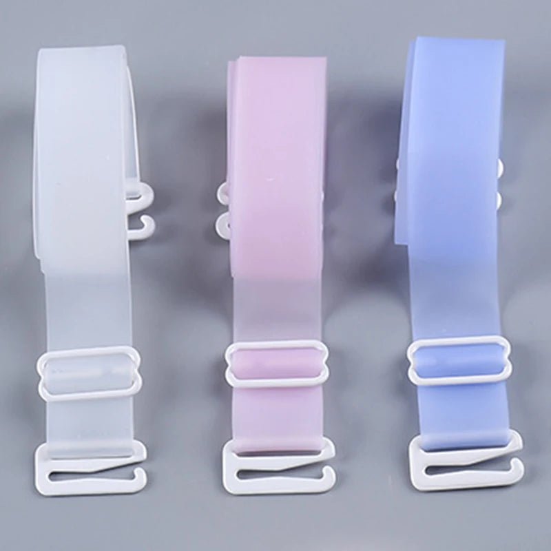 1cm 1.5cm 1.8cm Wide Women Silicone Bra Straps Non Slip Adjustable Bra Strap Shoulder Belt Breast Accessories [GRM] [UND]