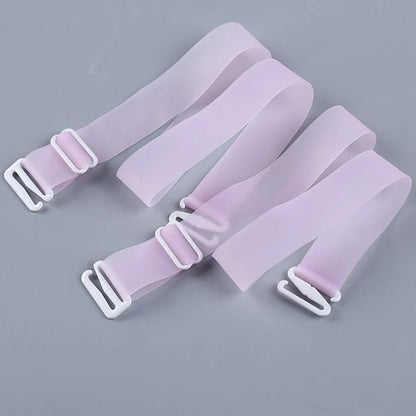 1cm 1.5cm 1.8cm Wide Women Silicone Bra Straps Non Slip Adjustable Bra Strap Shoulder Belt Breast Accessories [GRM] [UND]