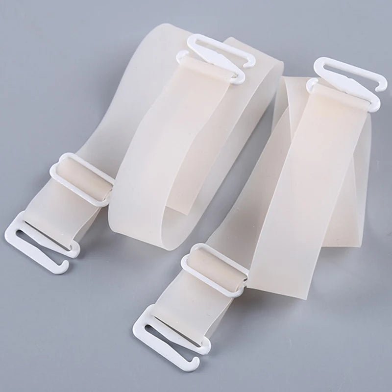 1cm 1.5cm 1.8cm Wide Women Silicone Bra Straps Non Slip Adjustable Bra Strap Shoulder Belt Breast Accessories [GRM] [UND]