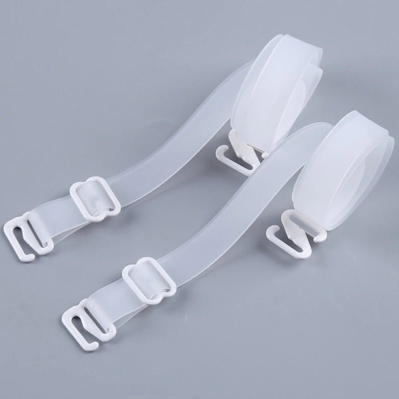 1cm 1.5cm 1.8cm Wide Women Silicone Bra Straps Non Slip Adjustable Bra Strap Shoulder Belt Breast Accessories [GRM] [UND]