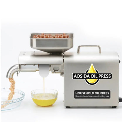 1New Stainless Steel Oil Press Machine Commercial Home Oil Extractor Expeller Presser 110V or 220V available  Oil Press Cold [HAP]