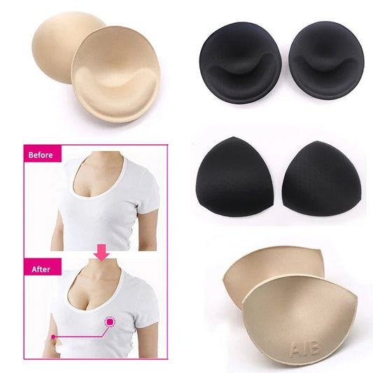 1pair=2pcs Multi-style Women Sponge Bra Pads Swimsuit Bikini Pads Push Up Breast Enhancer Removeable Bra Padding Inserts Cups [GRM] [UND]