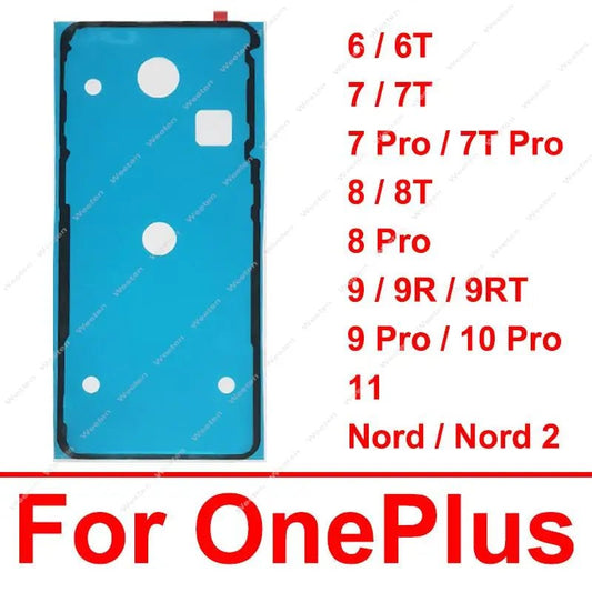 1PC Back Battery Cover Adhesive Sticker For Oneplus 6 7 7T 8 8T 9 10Pro 10R 9R 9RT 10T 11 Nord 2 2T Rear Housing Cover Adhesive [MOB]