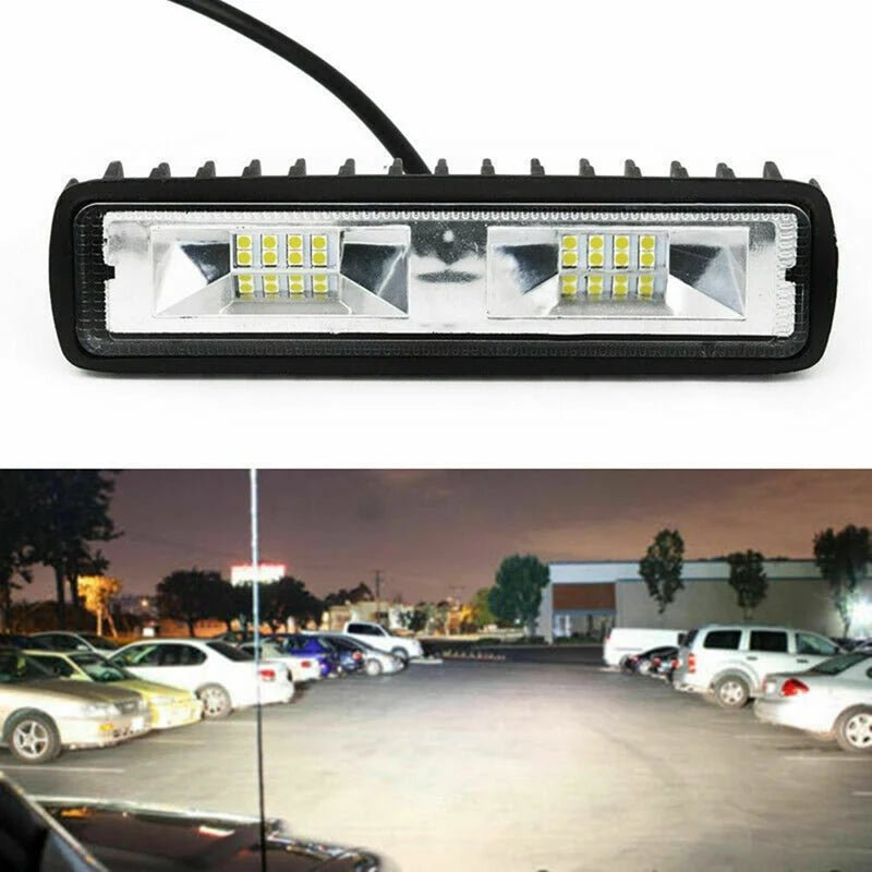 1pc Car In-line 18W 12V 16LED Work Light 2X 48W LED Work Light Bar Flood Spot Lights Driving Lamp Offroad Car Truck SUV Interior [CAR]
