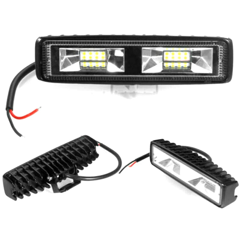 1pc Car In-line 18W 12V 16LED Work Light 2X 48W LED Work Light Bar Flood Spot Lights Driving Lamp Offroad Car Truck SUV Interior [CAR]