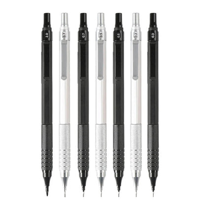 1Pc Mechanical Pencil 0.3/0.5/0.7/2.0mm Low Center of Gravity Metal Drawing Special Pencil Office School Writing Art Supplies [STA]