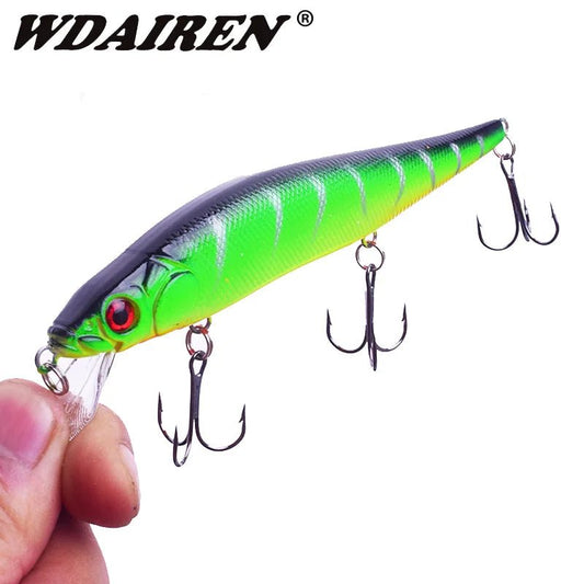 1PCS Minnow Fishing Lure Floating Wobbler Hard Bait 13.5g 22.5g Crankbait Tackle With Treble Hooks Carp Pike Bass Pesca Swimbait [SPT]