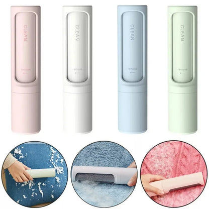 2-1 Reusable Pet Hair Remover Brush Lint Roller Portable Self Cleaning Dog Cat Hair Dust Roller Brushes Pet Grooming Supplies [PET]