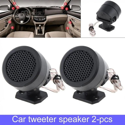 2 Pcs 500W Pre-Wired Tweeter Speakers Car Audio System Vehicle Door Auto Audio Music Subwoofer Electronic Accessories Speaker [CAR]