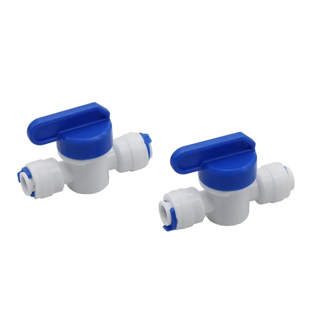 2 Pcs 6mm Slip lock Quick-connect Ball Valve Through Switch 1/4 Inch Joint Valve Butt Pneumatic Pipe Connectors Fittings [GAR]