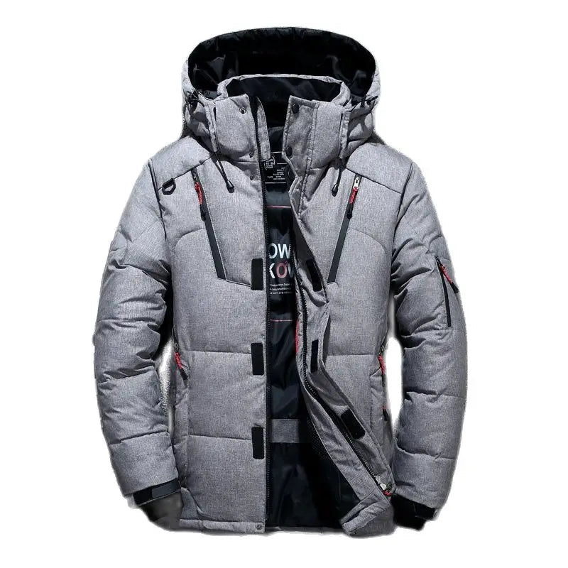 -20 Degree Winter Jacket Men White Duck Down Parkas Men's Thick Warm Snow Parkas Overcoat Windbreaker Hooded Parkas Coat Hombre [MEN]