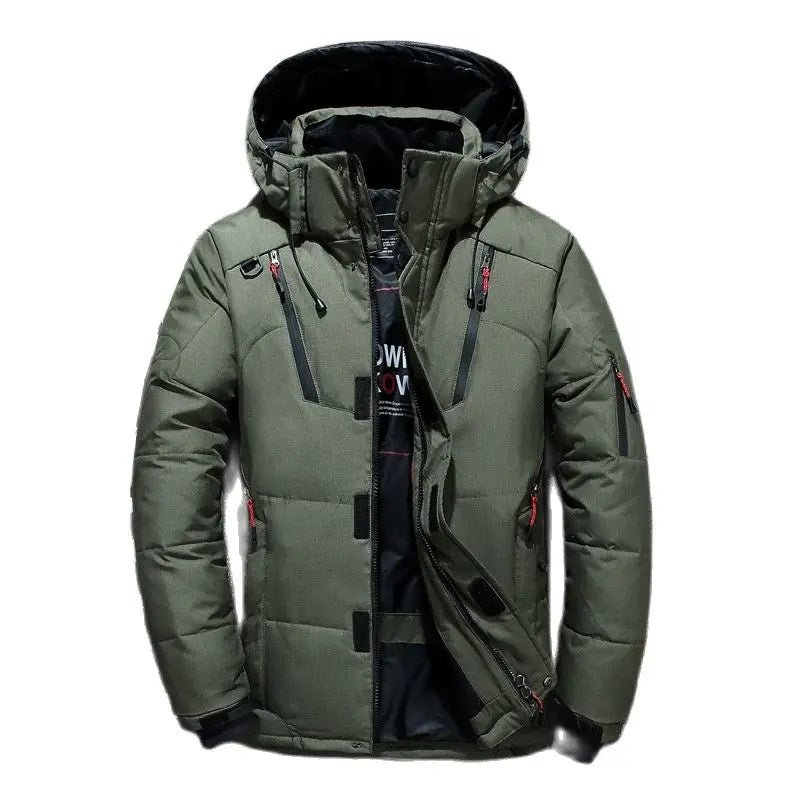 -20 Degree Winter Jacket Men White Duck Down Parkas Men's Thick Warm Snow Parkas Overcoat Windbreaker Hooded Parkas Coat Hombre [MEN]