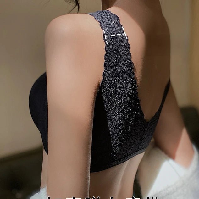 2023 New Popular Upholstered Bra with No Steel Ring To Close The Side Breast Bra Women's Traceless Bra Front Button Bra [GRM] [UND]