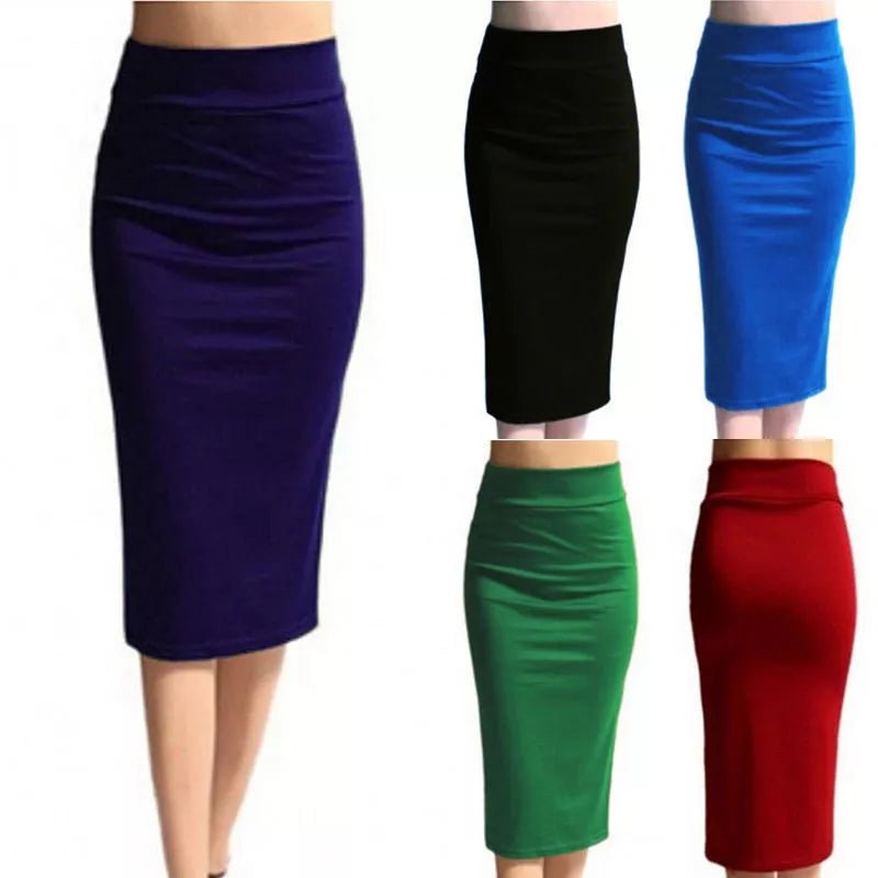 2023 New Women Skirt Mini Bodycon Skirt Office Women Slim Knee Length High Waist Stretch Sexy Pencil Skirts Jupe Femme AQ801944 [WOM]