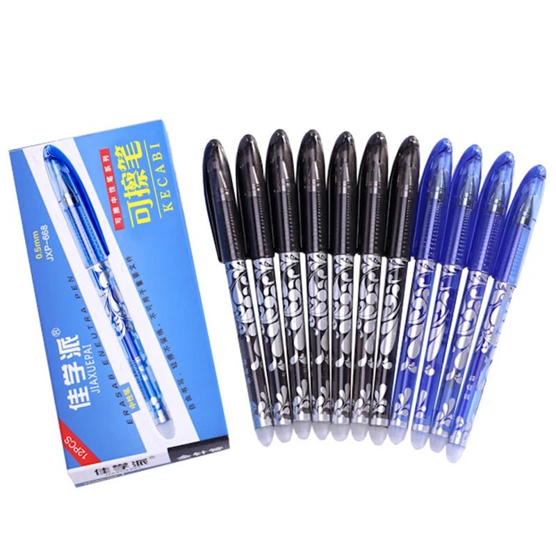 20+3 Pcs/Set Erasable Gel Pen Refills Rod 0.5mm Blue Black Ink Washable Handle Magic Erasable Pen for School Office Stationery [STA]