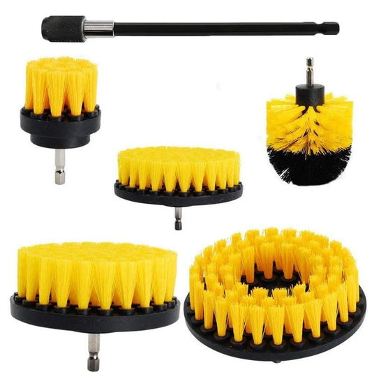 2/3.5/4/5'' Electric Scrubber Brush Drill Extension Rod All Purpose Cleaner Car Detailing Brush Tool Rim Brush Set Car Cleaning [CAR] [DTL]