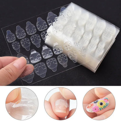 240pcs Double Sided False Nails Art Adhesive Tape Glue Sticker DIY Tips Fake Nail Acrylic Manicure Gel Makeup Accessories Tool [BEU]