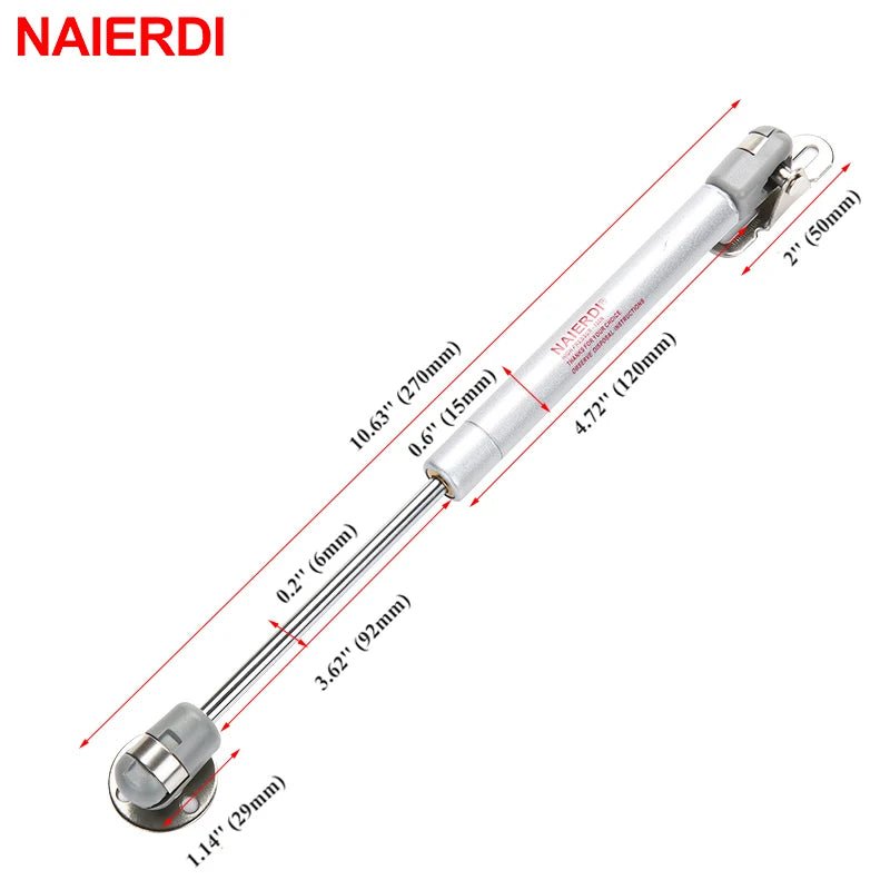 2/4/6/8PCS NAIERDI 6-15KG Furniture Gas Spring Hinges Kitchen Cupboard Cabinet Hydraulic Hinge Door Strut Lid Support Box [HOM]