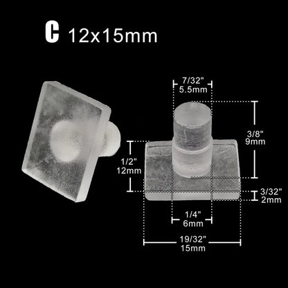 24pcs Soft Clear Transparent Rubber Embedded Furniture Table Chair Leg Feet Bottom Glide Slide Pad Floor Protector Shockproof [HOM]