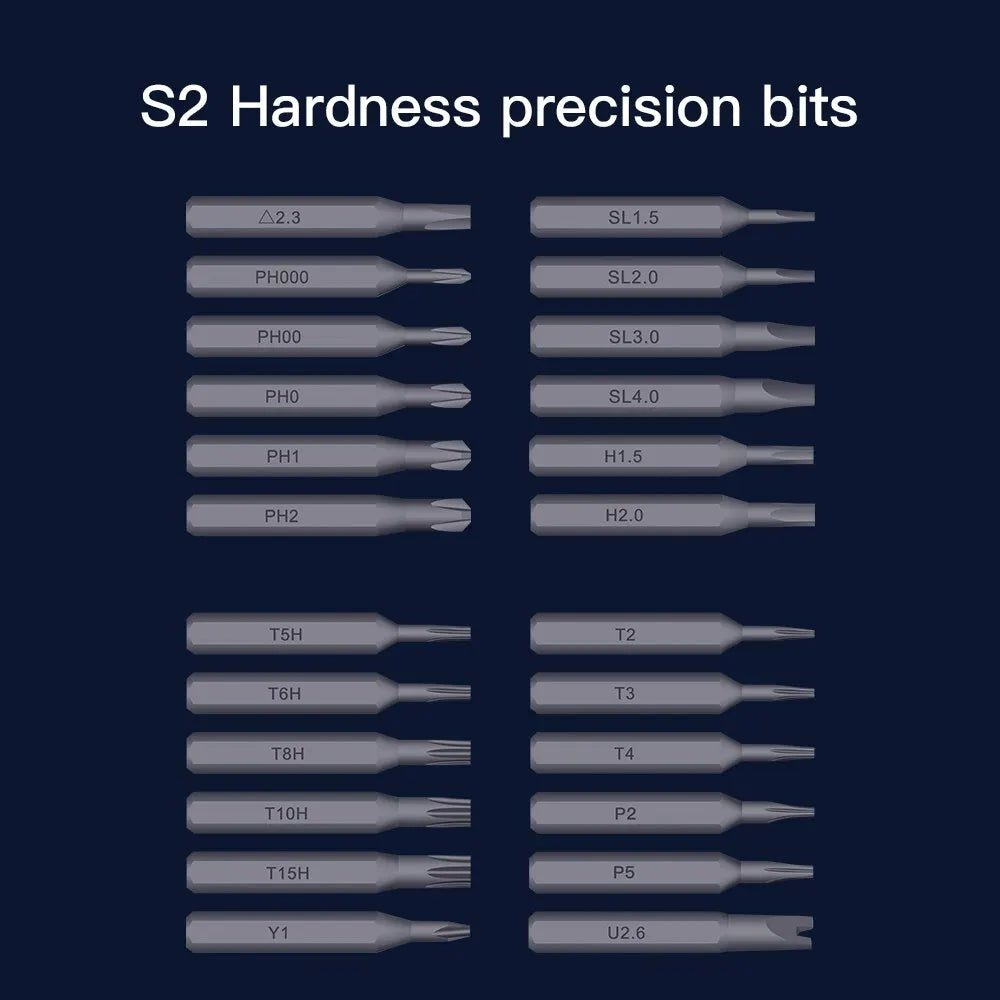 28 in 1 Electric Screwdriver Precision Set Power Tool Kit Rechargeable Wireless Cordless Bit for Xiaomi Mobile Cell Phone Repair [TOL]