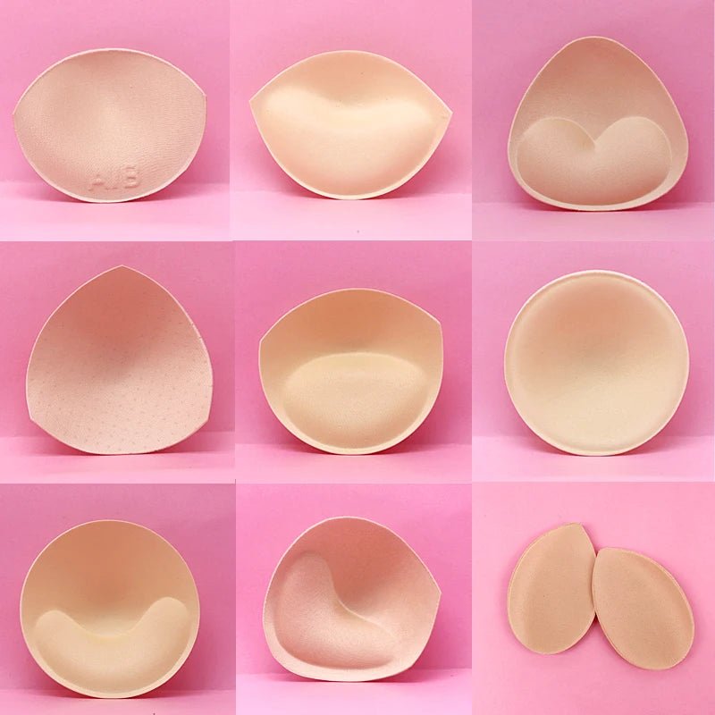 2pcs 1pair Sponge Inserts In Bra Padded for Swimsuit Breast Push Up Fill Brassiere Breast Patch Pads Women Intimates Accessories [GRM] [UND]