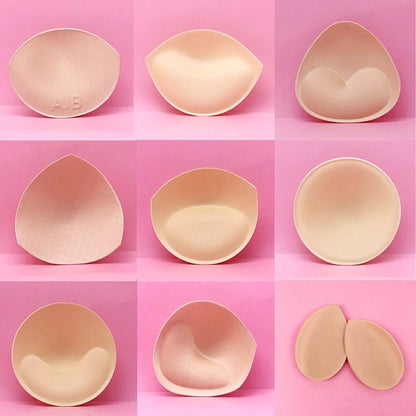 2pcs 1pair Sponge Inserts In Bra Padded for Swimsuit Breast Push Up Fill Brassiere Breast Patch Pads Women Intimates Accessories [GRM] [UND]