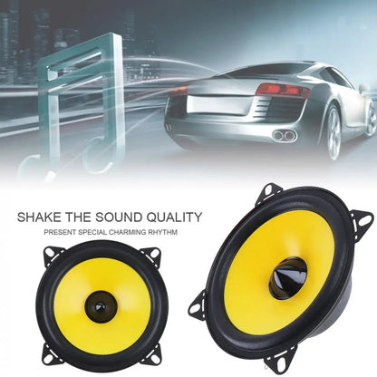 2pcs 2 Way 4 Inch 60W Full Range Frequency Car Audio Stereo Speaker, 2x60W Full Range Car Audio Stereo Speaker [CAR]