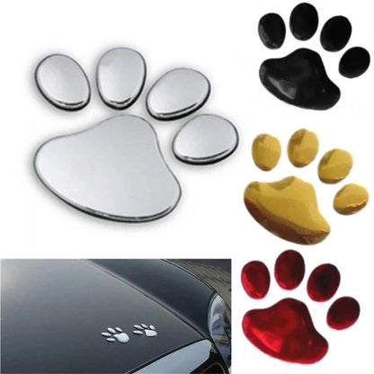 2PCS Auto Accessories Car Sticker Paw 3D Animal Dog Cat Footprint Decal Car PVC sticker car decal [CAR]