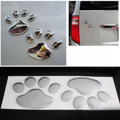 2PCS Auto Accessories Car Sticker Paw 3D Animal Dog Cat Footprint Decal Car PVC sticker car decal [CAR]